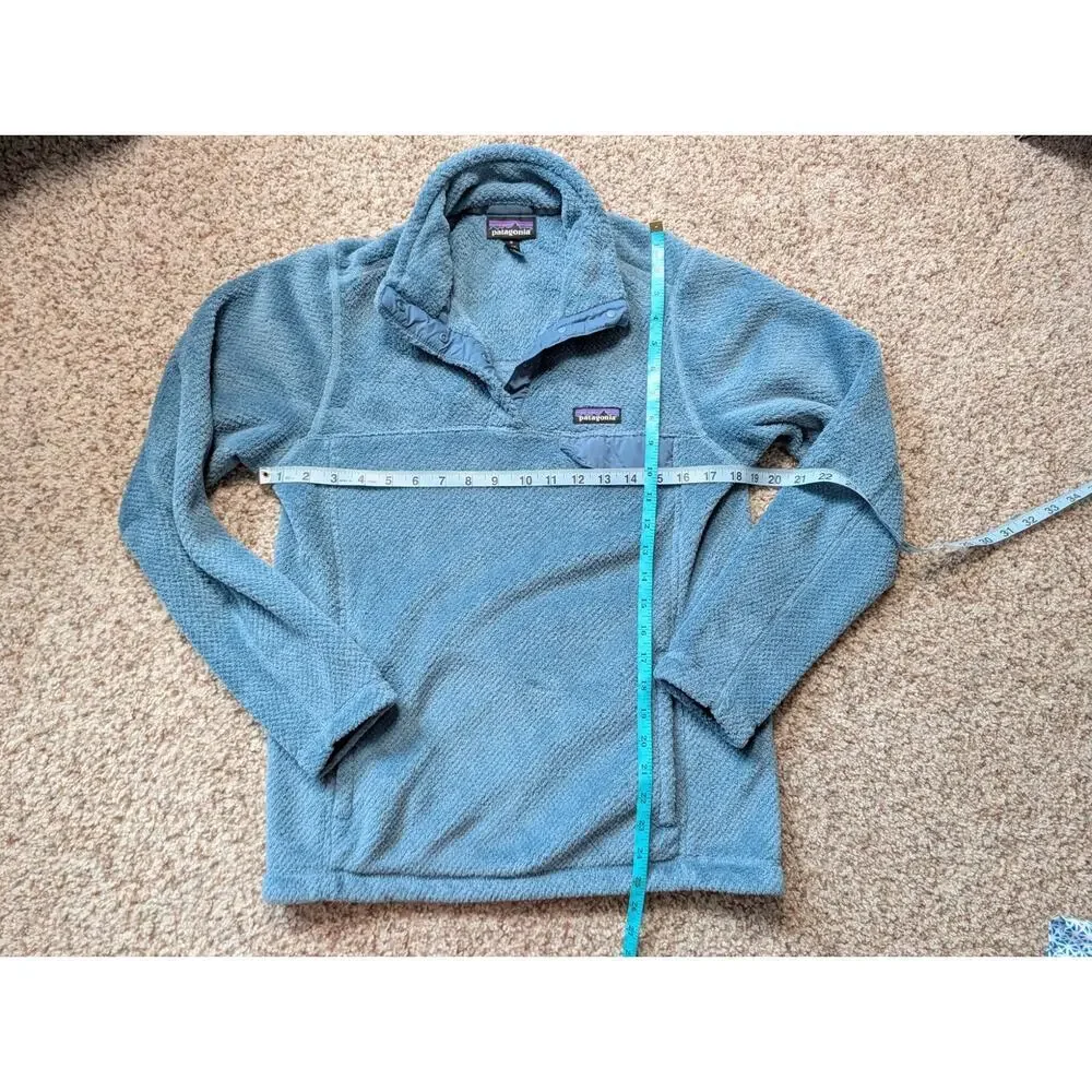 Patagonia Fuzzy Fleece Pull Over jacket/sweatshirt; Women's Medium; Teal - Picture 5 of 10